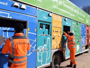 Kerbside Collection Lorry with sorting into truck, all rights reserved South Somerset District Council