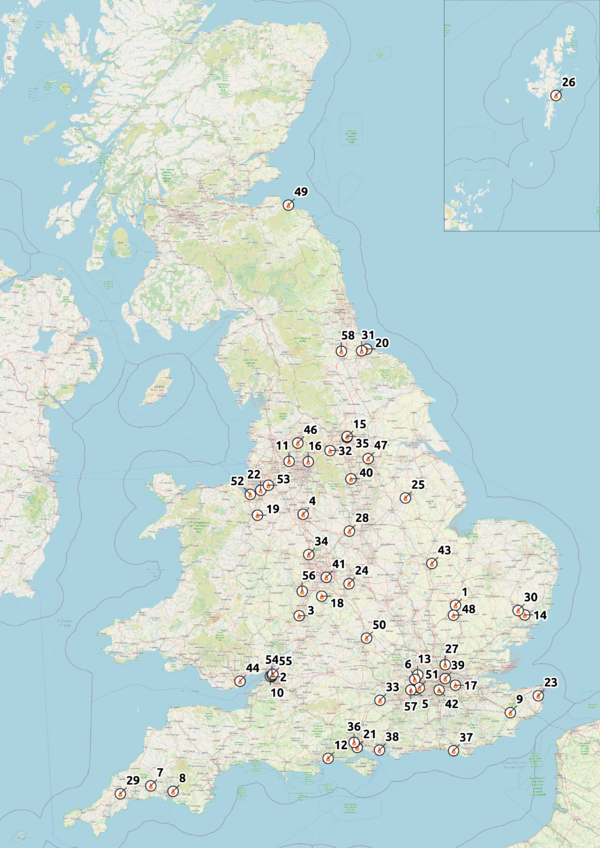 Locations of HTI & Clinical Incinerator in the UK