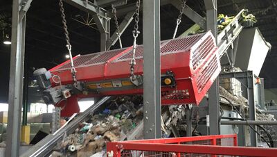 Crossbelt Overband Magnet on MSW - Magnapower Image all rights reserved